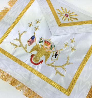 Masonic Rose Croix 33rd Degree Apron, Gauntlets and Collar Set - kitchcutlery
 - 2